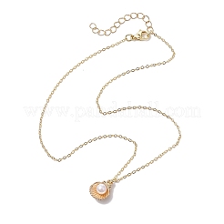 Alloy Enamel Shell Pendant Necklaces&nbsp;NJEW-JN04775