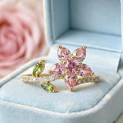 Alloy Rhinestone Finger Rings for Women&nbsp;WG2F5C3-01