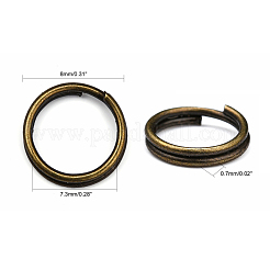 Mixed Color Iron Split Rings&nbsp;JRD8MM-M