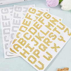 8 Sheets 2 Style Letter A~Z Acrylic Hotfix Rhinestone&nbsp;DIY-CP0012-54B