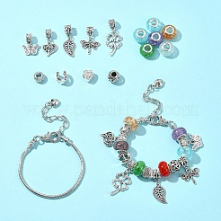 DIY Garden Theme Alloy & Brass European Style Bracelet Making Kits&nbsp;DIY-FS0007-26