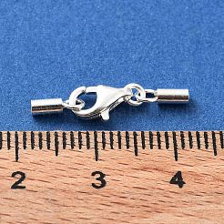 925スターリングシルバーカニカン  コードエンドとスタンプ925個付き  銀  20mm  内径：1.5mm&nbsp;STER-P055-03B-S