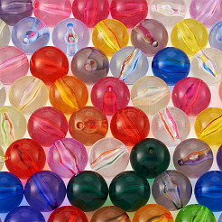 90Pcs 15 Colors Transparent Acrylic Beads&nbsp;MACR-TA0001-21