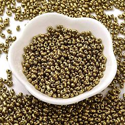 オペークガラスシードビーズ  ピーナッツ  ゴールド  3.5~4x2~2.5x2~2.3mm  穴：0.8mm  約8000個/ポンド&nbsp;SEED-K009-06B-05