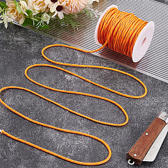 30mの蓄光ポリエステルコード  プラスチックスプール付き  ラウンド  ダークオレンジ  4mm&nbsp;AJEW-SP0004-86B