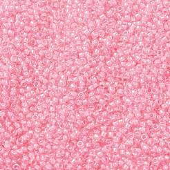 TOHOラウンドシードビーズ  日本製シードビーズ  （綿菓子ピンクの裏地付きクリスタル379)枚  15/0  1.5mm  穴：0.7mm  約3000PCS /ボトル  10 G /ボトル&nbsp;SEED-JPTR15-0379
