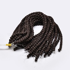 天然溶岩岩の丸いビーズ連売り  染め  ミックスカラー  8mm  穴：1mm  約50個/連  15.7インチ&nbsp;G-I124-8mm-M
