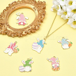 30Pcs 6 Styles Easter Alloy Enamel Pendants&nbsp;ENAM-YW0008-61