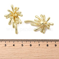 Brass Flower Stud Earrings&nbsp;EJEW-H171-02B-G