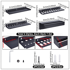 4 Bags 4 Styles Carbon Steel Wall-Mounted Plisers Screwdriver Wrench Holder&nbsp;ODIS-UN0001-38