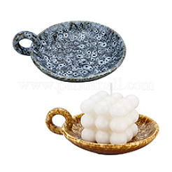 2Pcs 2 Colors Porcelain Candle Holder&nbsp;CAND-PH0001-01