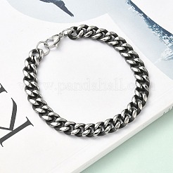 667 Stainless Steel Curb Chain Bracelets for Men Women&nbsp;BJEW-D367-02