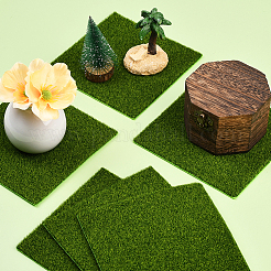 6Pcs Square Cloth Artificial Moss&nbsp;DJEW-SP0001-23
