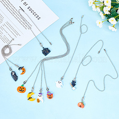 10Pcs 10 Styles Halloween Resin Charms Ceiling Fan Pull Chain Extenders&nbsp;HJEW-CP00020