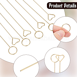 40Pcs 2 Styles Ring & Heart Shaped Steel Wire Name Card Clip Holder&nbsp;AJEW-CN0006-48
