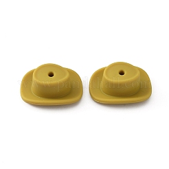 食品グレードの環境に優しいシリコーンビーズ  カウボーイハット  ダークチソウ  20.5x29x14mm  穴：2mm&nbsp;SIL-WH0013-28D