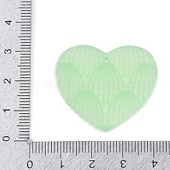 アクリルパーツ  ハート  薄緑  29x34x2.3mm  穴：1.8mm&nbsp;OACR-Q100-08C