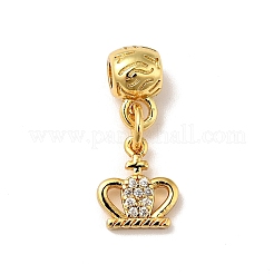 Rack Plating Brass Micro Pave Clear Cubic Zirconia Pendants&nbsp;ZIRC-H125-12