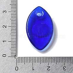 手作りナザールボンジュウランプワークペンダント  葉  29x17.5x5mm  穴：2.8mm&nbsp;LAMP-F035-10B
