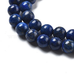 天然染色ラピスラズリビーズ連売り  ラウンド  6mm  穴：1mm  約59~60個/連  15インチ&nbsp;G-G953-04-6mm