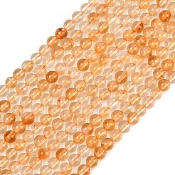 Natural Citrine(Heated) Beads Strands&nbsp;G-L659-A01-4mm