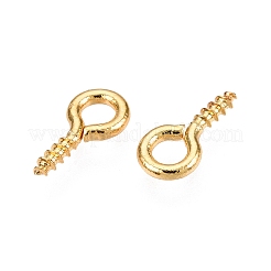 Brass Screw Eye Pin Peg Bails&nbsp;KK-A171-23-01G