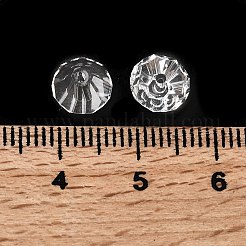 K9ガラス  模造オーストリアクリスタルビーズ  グレードAAA  多面カット  ダイヤモンド  透明  7x5mm  穴：0.9~1mm&nbsp;SWAR-F075-8mm-01