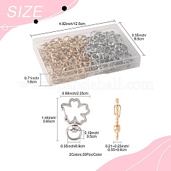 40Pcs 2 Colors Alloy Swivel Snap Hook Clasps&nbsp;FIND-FS0004-73D