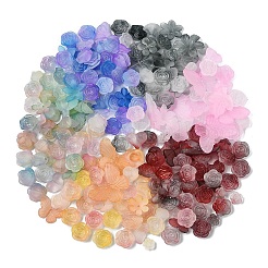 透明アクリルビーズ50g  艶消し  混合図形  カラフル  12~30.5x11.5~39.5x2.5~9mm  穴：1.6~2.7mm&nbsp;OACR-YW0002-44A