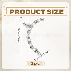 1Pc Arc Alloy Rhinestone Cuff Earrings&nbsp;EJEW-LP0012-28P
