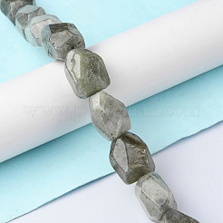 天然石ラブラドライトビーズ連売り  多面カット  ナゲット  16~17x11~13x11~13mm  穴：1.5mm  約13個/連  8.46~8.58インチ（21.5~21.8cm）&nbsp;G-F743-04D