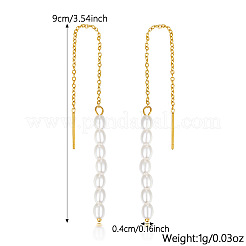 S925 シルバータッセルイヤリング（ライスビーズ付き）  エレガントで汎用性&nbsp;ZC4756