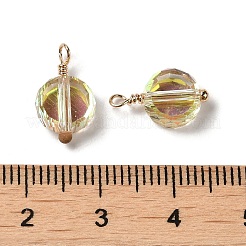 Half Plated Glass Charms&nbsp;KK-P242-20G-02