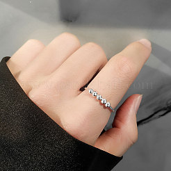 925 Sterling Silver Open Cuff Rings&nbsp;RJEW-P091-01A-S