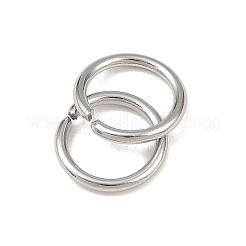 変色しにくい304ステンレススチール製オープン丸カン  ラウンド  ステンレス鋼色  8x1mm  18ゲージ  内径：6mm&nbsp;STAS-E067-07-8mm