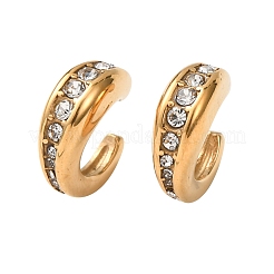 304 Stainless Steel Rhinestone Cuff Earrings for Women&nbsp;EJEW-L315-05G