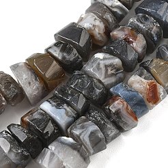 天然バンデットアゲートビーズ連売り  ナゲット  15~18x15~18x4.5~12mm  穴：1.4~1.6mm  約49~52個/連  15.75''~16.22'（40~41.2センチメートル）&nbsp;G-K381-B01