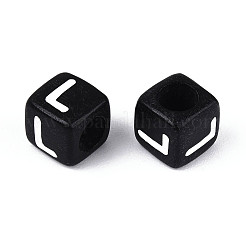 Initial Acrylic Horizontal Hole Beads&nbsp;X-OACR-ZX006-35L