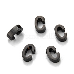 304ステンレススチールチャームイオンプレーティング（IP）  アルファベット  電気泳動黒  文字.c  8x5x3mm  穴：1.8mm&nbsp;STAS-K216-41C-EB