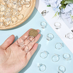50Pcs Adjustable Brass Ring Findings&nbsp;KK-SC0004-52