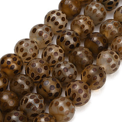 Tibetan Style dZi Beads Strands&nbsp;GG-NH0001-A02-10MM
