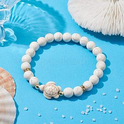 Tortoise Synthetic Turquoise Stretch Bracelets for Women&nbsp;BJEW-JB10106-05
