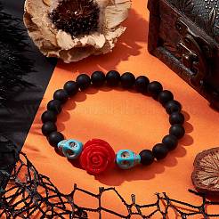 Resin and Synthetic Turquoise Bracelets&nbsp;BJEW-JB10755-02