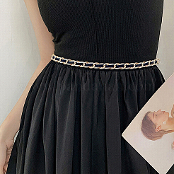 1Pc Alloy PU Leather Braided Waist Chains for Woman&nbsp;DIY-CL0001-09