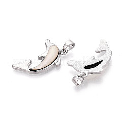 Alloy and Dyed Natural Paua Shell Pendants&nbsp;PALLOY-T093-07A