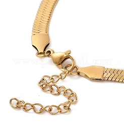 Ion Plating(IP) 304 Stainless Steel Herringbone Chain Bracelet for Men Women&nbsp;BJEW-Q998-02G