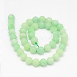 Synthetic Myanmar Jade(Glass) Bead Strands&nbsp;G-L448-14-4mm-1