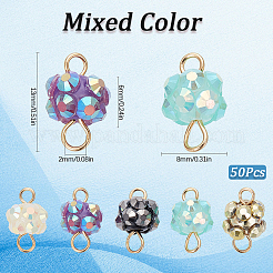 50Pcs Resin Rhinestone Beads Links Connectors&nbsp;RESI-SC0003-23
