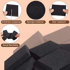 10個のスポンジパッド  長方形  ブラック  90x65x20mm&nbsp;AJEW-CP0008-99