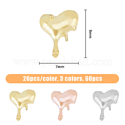 60pcs 3 colors Alloy Cabochons&nbsp;MRMJ-HY0001-03